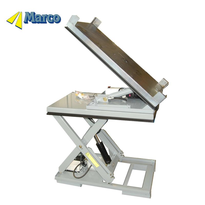 Marco Customsized 40 độ nghiêng Pallet Hydraulic Scissor Lift Table Warehouse Crane